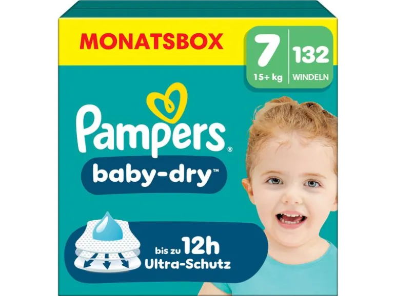 Pampers Windeln Baby Dry Extra Large Grösse 7
