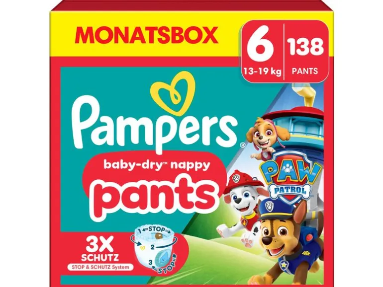 Pampers Windeln Baby Dry Pants Paw Patrol Extra Large Grösse 6