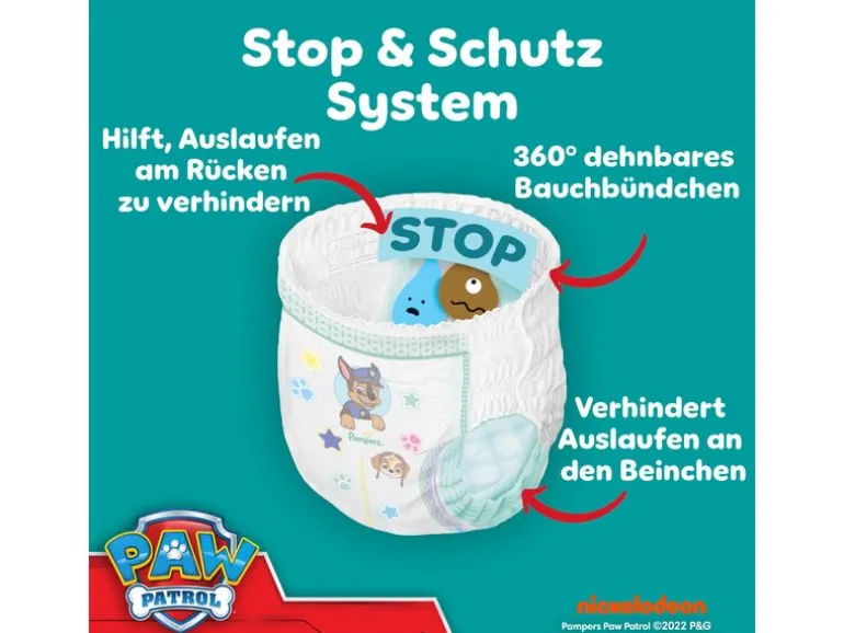 Pampers Windeln Baby Dry Pants Paw Patrol Extra Large Grösse 6
