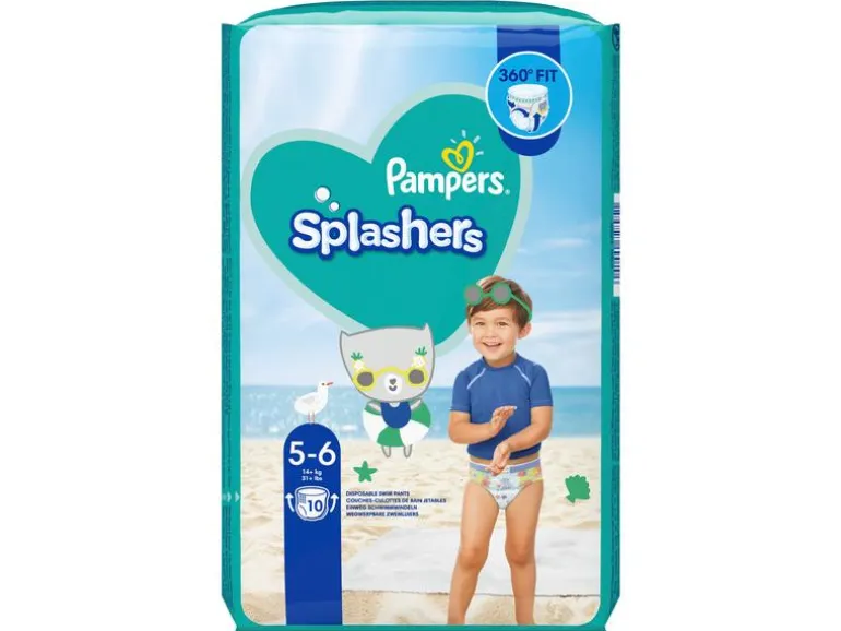Pampers Windeln Splashers Tragepack Grösse 5-6, 10 Stück