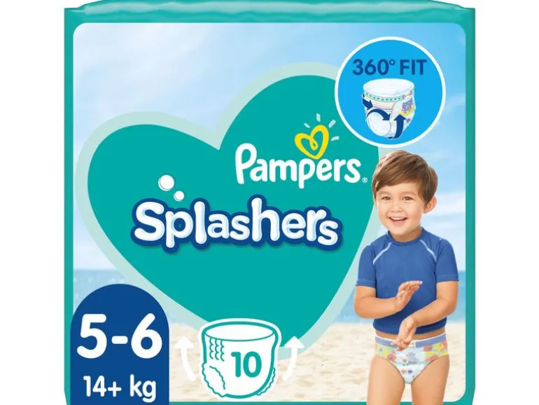 Pampers Windeln Splashers Tragepack Grösse 5-6, 10 Stück