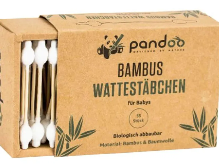 pandoo Bambus-Sicherheitsstäbchen für Babys 55 Stück