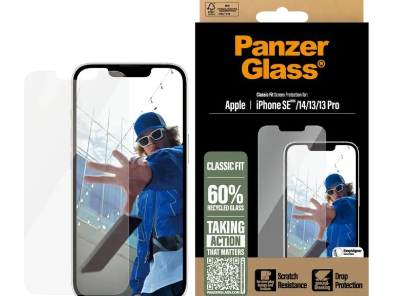 Panzerglass Displayschutz Classic Fit iPhone 17e/16e/13/13Pro/14
