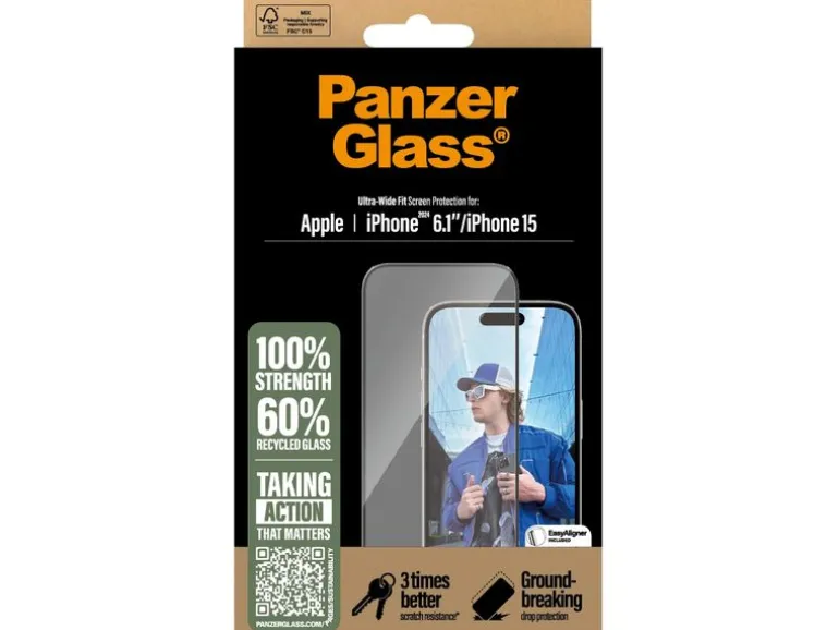 Panzerglass Displayschutz Ultra Wide Fit iPhone 15/16