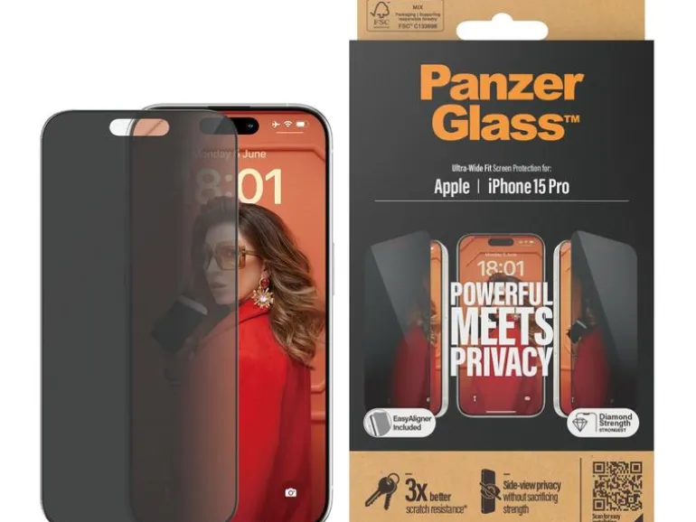 Panzerglass Displayschutz Ultra Wide Fit Privacy iPhone 15 Pro