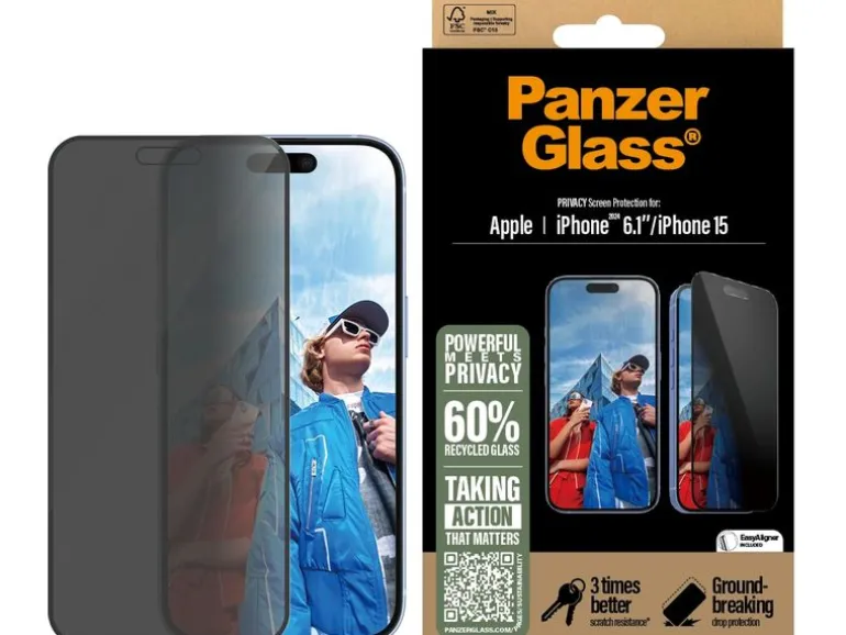 Panzerglass Displayschutz Ultra Wide Fit Privacy iPhone 15/16