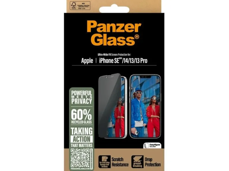Panzerglass Ultra Wide Fit Privacy iPhone 17e/16e/13/13Pro/14