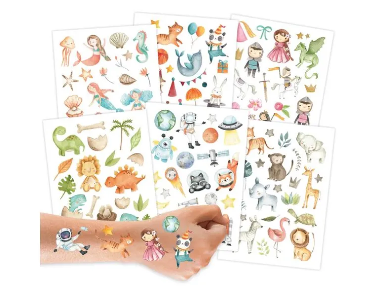 Papierdrachen Tattoo Set Bunter Mix