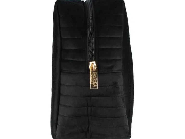 Parsa Beauty Kulturtasche Samt schwarz 1 Stück