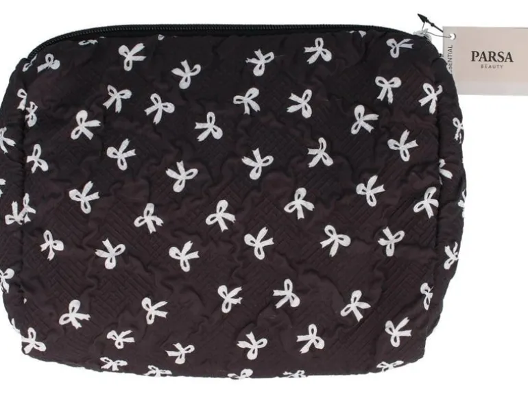 Parsa Beauty Kulturtasche schwarz mit Schleifen 1 Stück