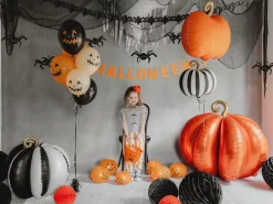 Partydeco Folienballon Kürbis 90 x 90 cm, 1 Stück