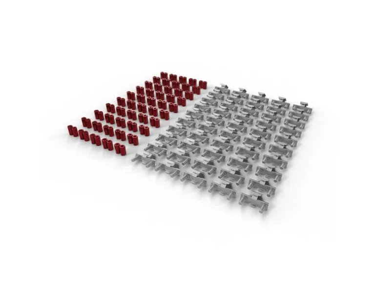 Patchbox Rack Zubehör /dev/mount (Bolzen Rot) 50-Pack