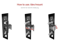 Patchbox Rack Zubehör /dev/mount (Bolzen Rot) 50-Pack