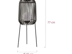 Pauleen Stehleuchte Solar Sunshine Coziness, Schwarz / Grau