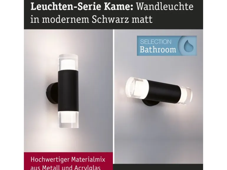 Paulmann Badezimmerleuchte Wand-/Deckenleuchte Kame 2x 4W