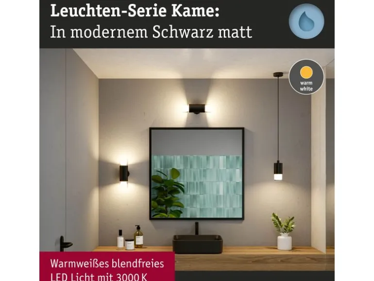 Paulmann Badezimmerleuchte Wand-/Deckenleuchte Kame 2x 4W