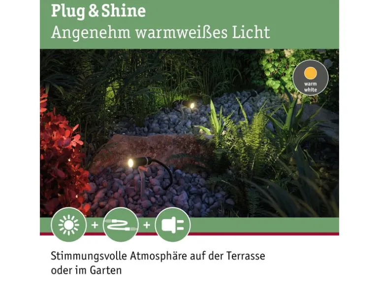 Paulmann Gartenspot Plug & Shine Plantini 45° 3000 K, Erweiterung