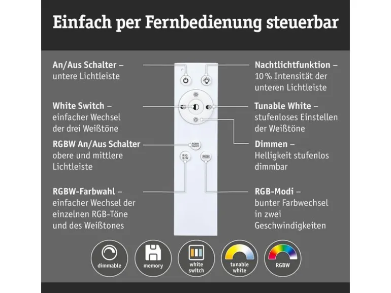 Paulmann LED Pendelleuchte Raiko, Schwarz