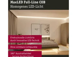 Paulmann LED-Stripe MaxLED 1000 BasisSet COB, 2700 K, 3 m, Silber