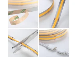 Paulmann LED-Stripe MaxLED 1000 BasisSet COB, 2700 K, 3 m, Silber