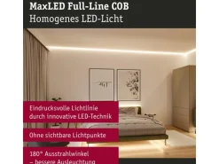 Paulmann LED-Stripe MaxLED 1000 BasisSet COB, 2700 K, 3 m, Silber