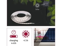 Paulmann LED Stripe Solar 3 m Dämmerungssensor und Akku