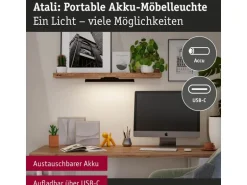 Paulmann Mobile Möbelaufbauleuchte Atali Schwarz
