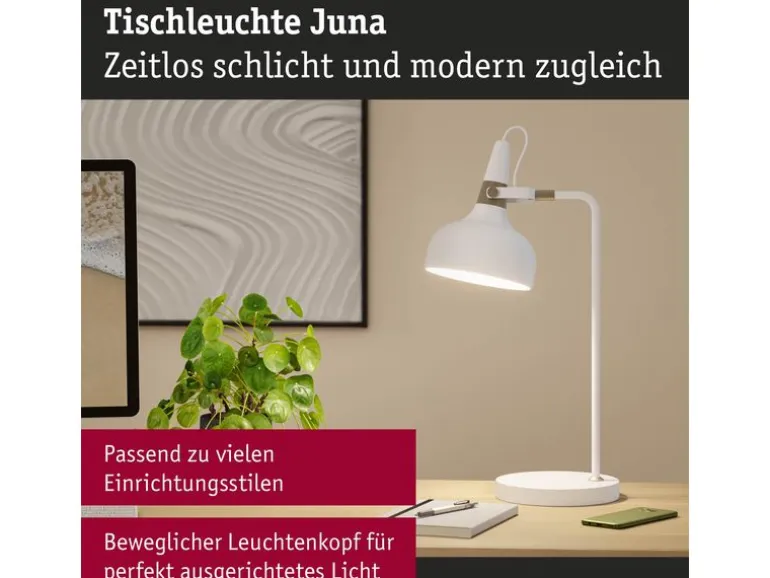 Paulmann Neordic Tischleuchte E14, Weiss matt