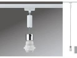Paulmann Pendelleuchte Urail 2Easy Basic, 1 x E27, 20 W, Weiss/ Chrom
