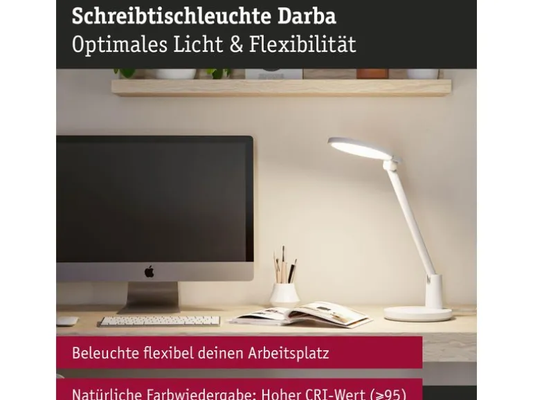 Paulmann Schreibtischleuchte Schreibtischleuchte Weiss matt