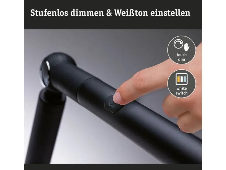 Paulmann Schreibtischleuchte FlexBar, Schwarz