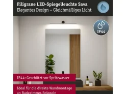 Paulmann Spiegelleuchte LED Sava 5W Schwarz