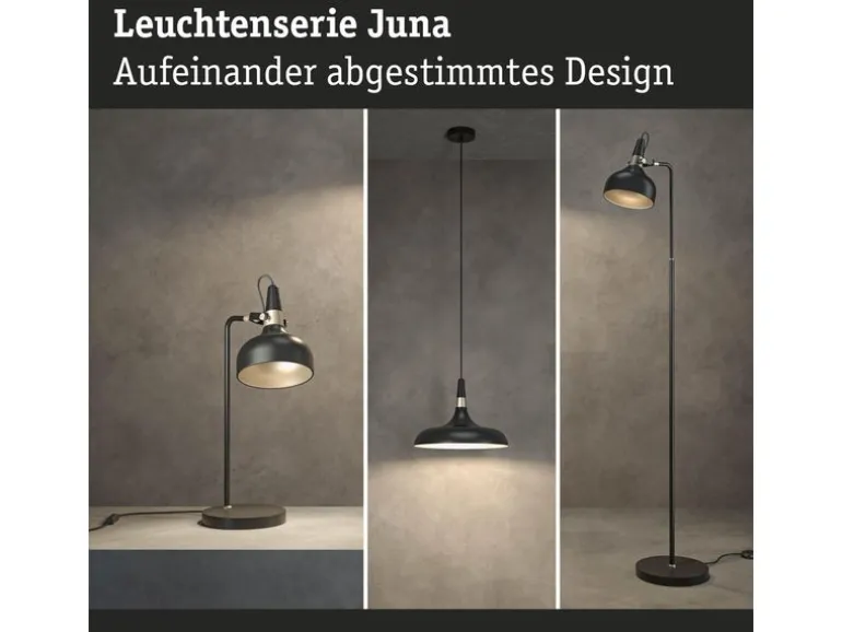 Paulmann Stehleuchte Neordic Juna E14, Schwarz matt