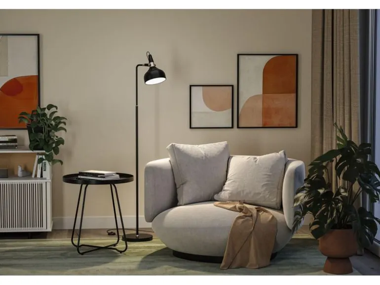 Paulmann Stehleuchte Neordic Juna E14, Schwarz matt