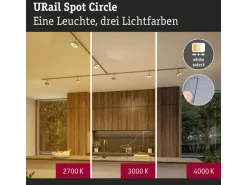 Paulmann URail Schienenspot Circle dimmbar 230 V Chrom