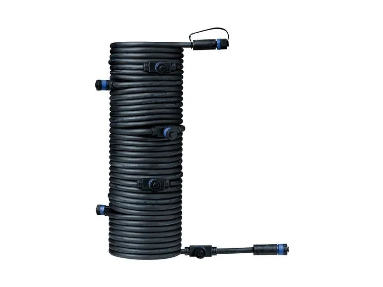 Paulmann Verbindungskabel Plug & Shine 15 m mit 7 Anschlussbuchen