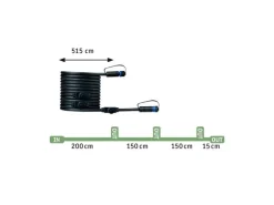 Paulmann Verlängerungskabel Plug & Shine IP68, 5m, Schwarz