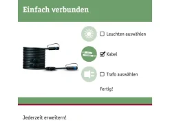 Paulmann Verlängerungskabel Plug & Shine IP68, 5m, Schwarz