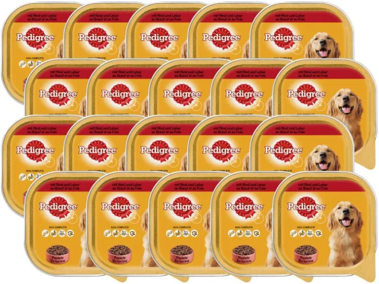 Pedigree Nassfutter Adult mit Rind, 20 x 300 g