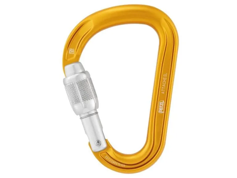 Petzl Attache Screw Lock Carabiner, Gelb