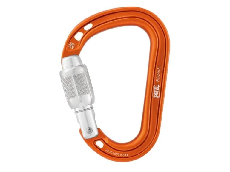 Petzl Rocha Screw Lock Carabiner, Orange