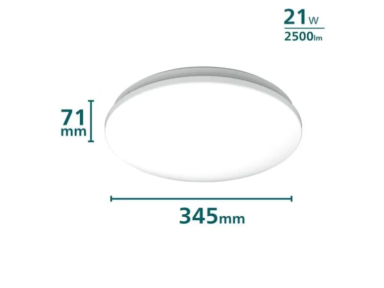 Philips Deckenleuchte Acuna mit Sensor 2700K, 2500 Lumen, Weiss