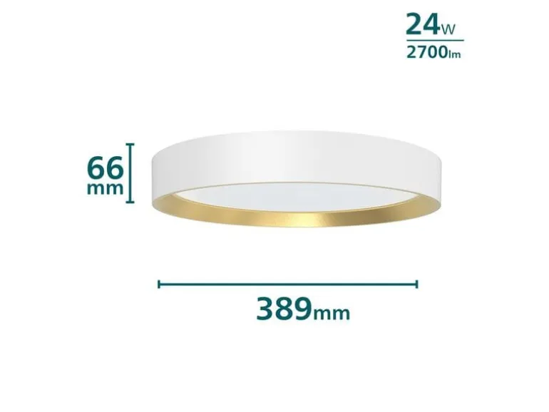 Philips Deckenleuchte Hanno SceneSwitch 2700K, 2700 Lm, Weiss-Gold