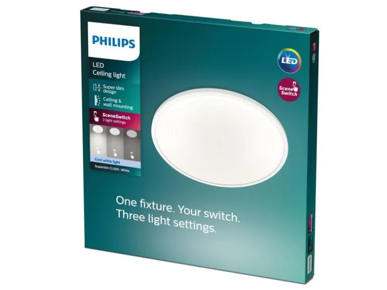 Philips Deckenleuchte LED SceneSwitch CL550 1700 lm 4000K, Weiss