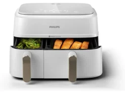 Philips Heissluft-Fritteuse 3000 Series Dual Basket Champagner