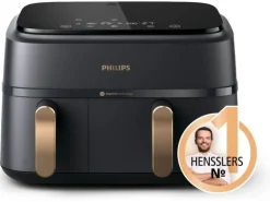 Philips Heissluft-Fritteuse 3000 Series Dual Basket Dunkelgrau
