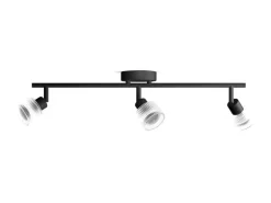 Philips Horen Aufbauspot 3x Balken ohne Leuchtmittel GU10, schwarz