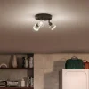 Philips Horen Aufbauspot 3x rund ohne Leuchtmittel GU10, schwarz