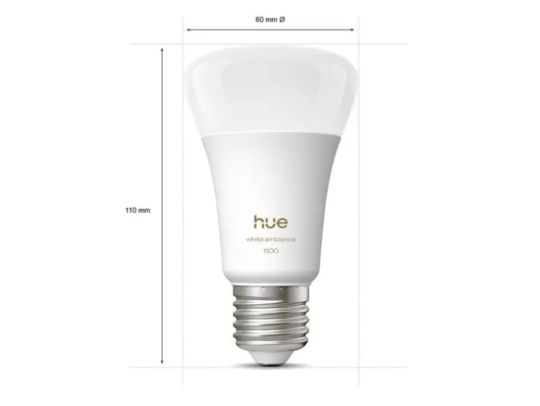Philips Hue Leuchtmittel White Ambiance E27 Doppelpack 2 x 1100 lm