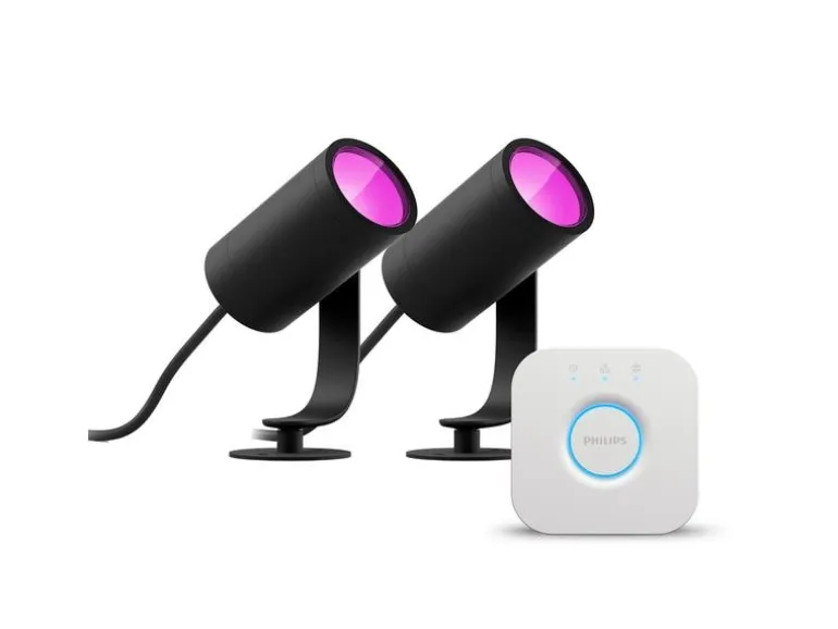 Philips Hue Outdoor Gartenspot White & Col. Amb. Lily Kit, Schwarz